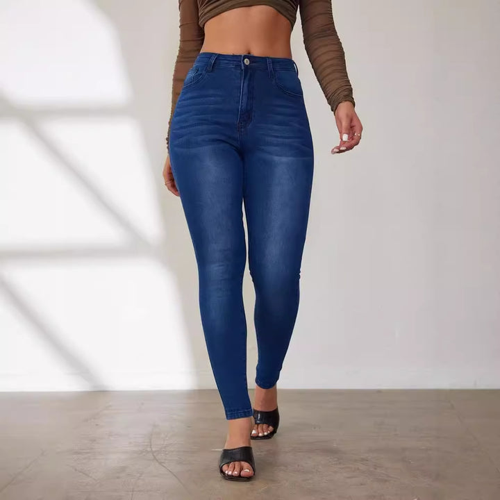 Damen Skinny-Jeans mit hohem Bund und figurbetonter Passform Drune