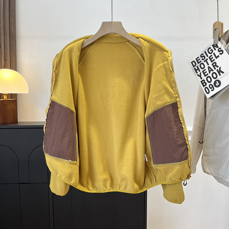 Damen Fleecejacke mit hochschließendem Kragen und praktischen Taschen Drune