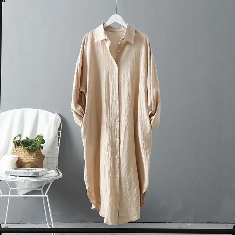 Damen oversized Blusenhemd in lässigem Schnitt mit Knopfleiste Drune