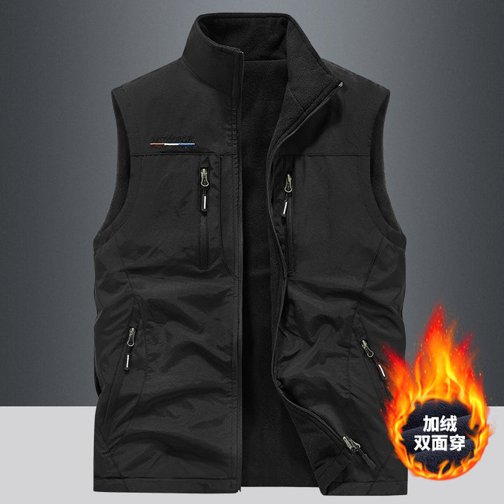Herren Multifunktionale Outdoor-Utility‑Weste mit Mesh‑Innenfutter und zahlreichen Taschen Drune