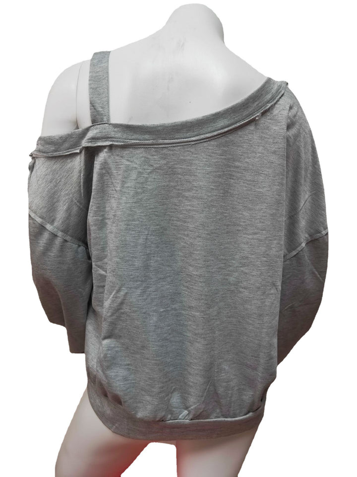 Damen Oversized Sweatshirt mit herzförmigem Glitzer-Print und lässigem Schnitt Drune