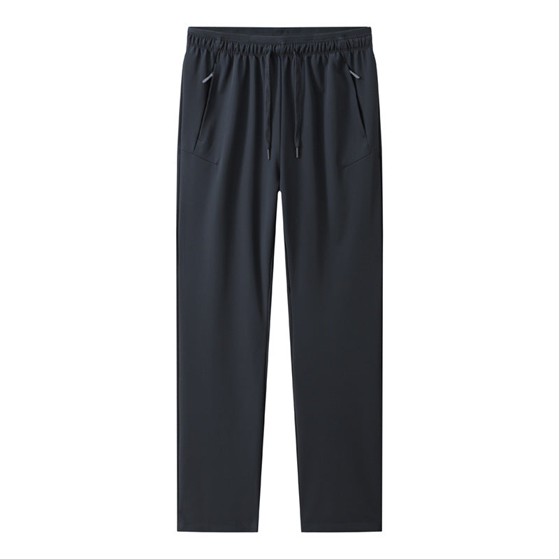 Herren Konische Travel-Jogginghose aus Funktionsjersey mit Elastbund, Kordelzug & verdeckten Reißverschlusstaschen Drune