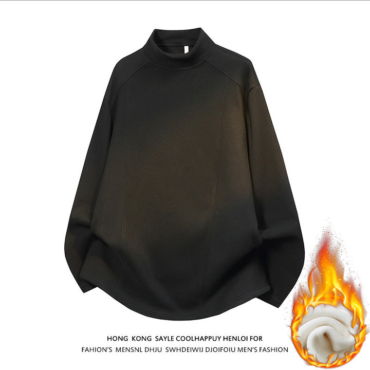Herren Oversize Stehkragen-Sweatshirt mit Raglanärmeln und dezentem Farbverlauf Drune
