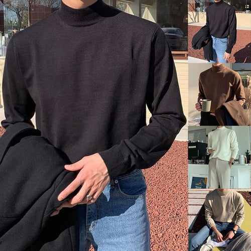 Herren Eleganter Pullover mit Mock-Neck Drune
