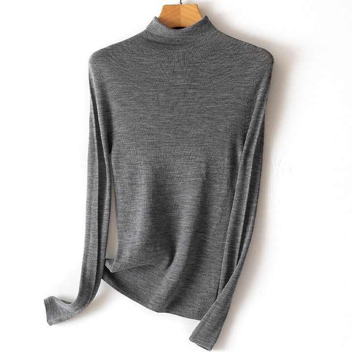 Damen Leichter Feinstrick-Rollkragenpullover mit fließender Passform Drune