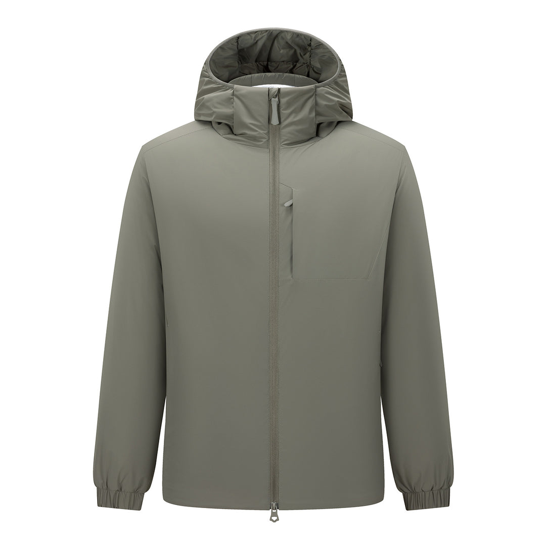 Herren Kapuzen-Softshelljacke mit Zwei-Wege-Reißverschluss, wasserabweisender Membran und Brusttasche Drune