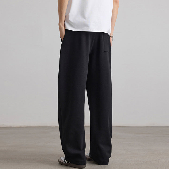 Herren Weite Lounge-Jogginghose aus French-Terry mit Tunnelzugbund Drune