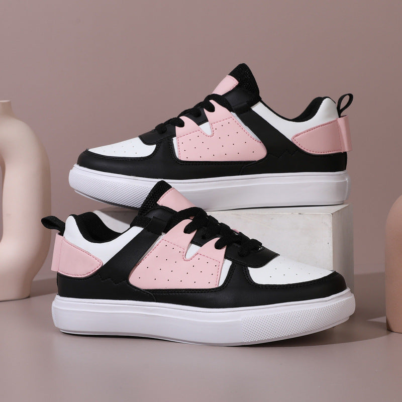 Herren Trendige Sneaker mit niedrigem Schaft, dicker Plateau-Sohle und synthetischem Leder Drune