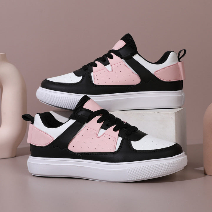 Herren Trendige Sneaker mit niedrigem Schaft, dicker Plateau-Sohle und synthetischem Leder Drune