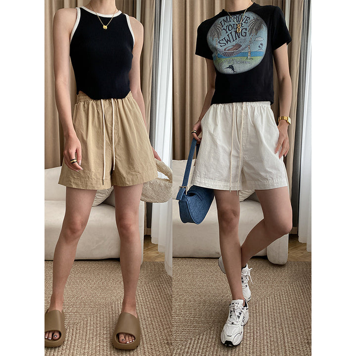 Damen lässiges T-Shirt und Shorts-Set mit kreativen Grafiken Drune
