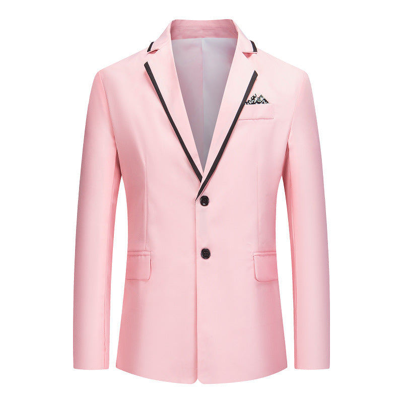 Herren eleganter smoking blazer mit kontrastierenden Details und praktischen Taschen Drune