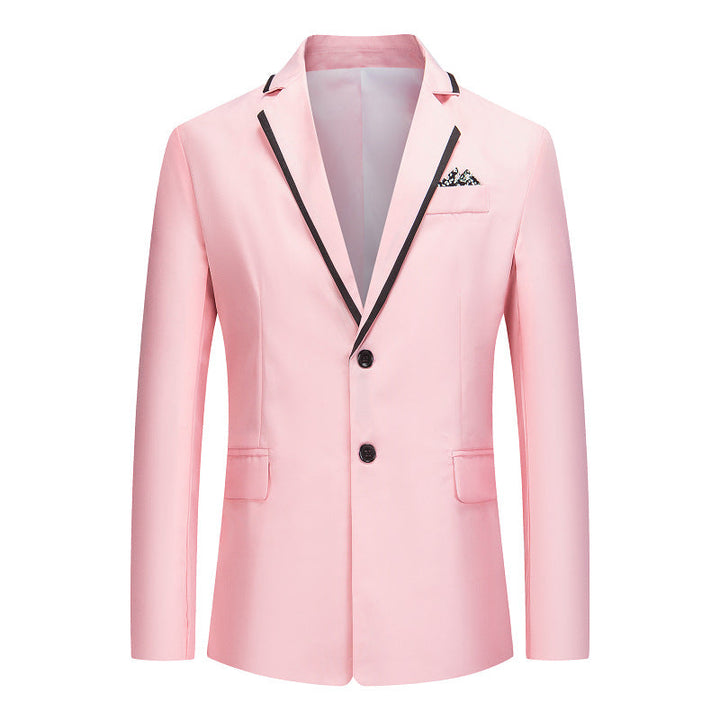 Herren eleganter smoking blazer mit kontrastierenden Details und praktischen Taschen Drune