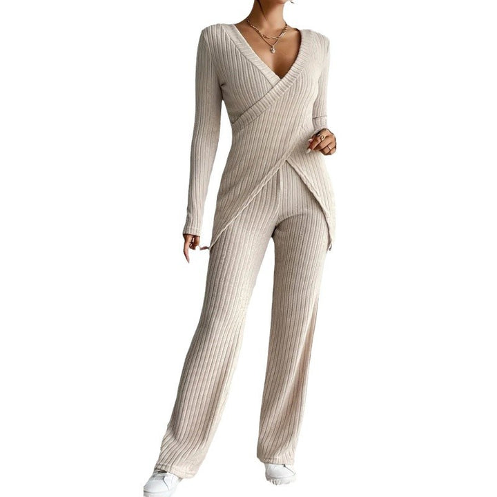 Damen elegantes lässiges Strickanzug Set Drune