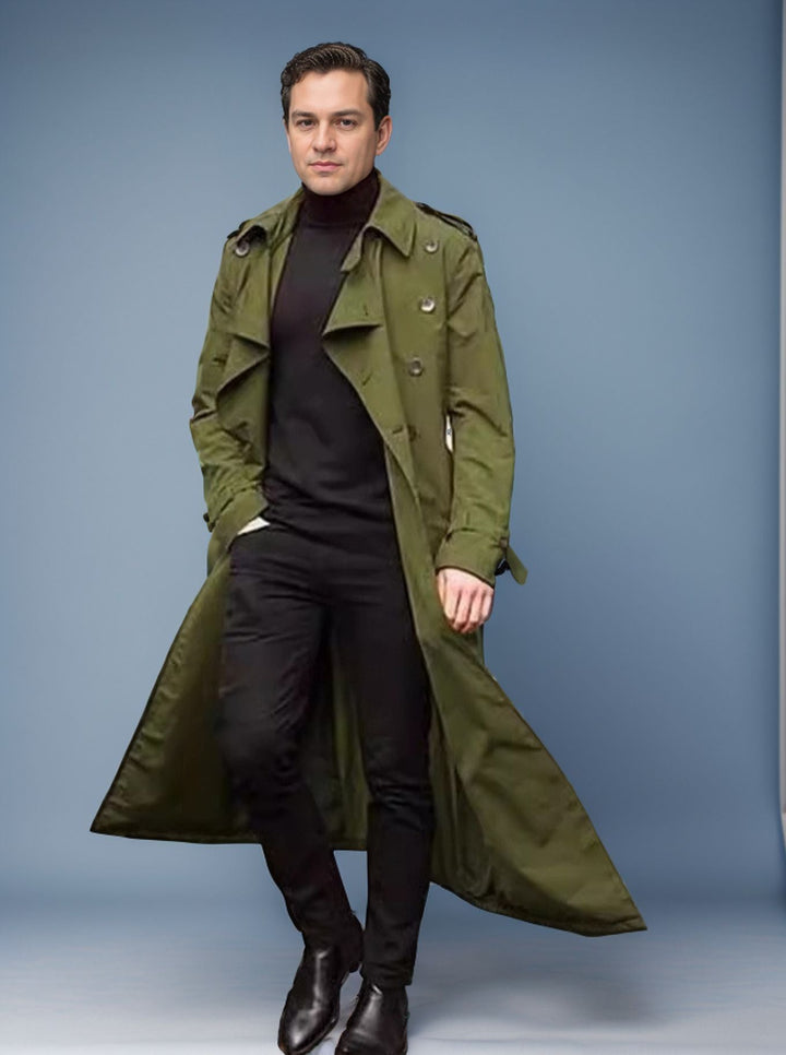 Herren Langer Trenchcoat Drune