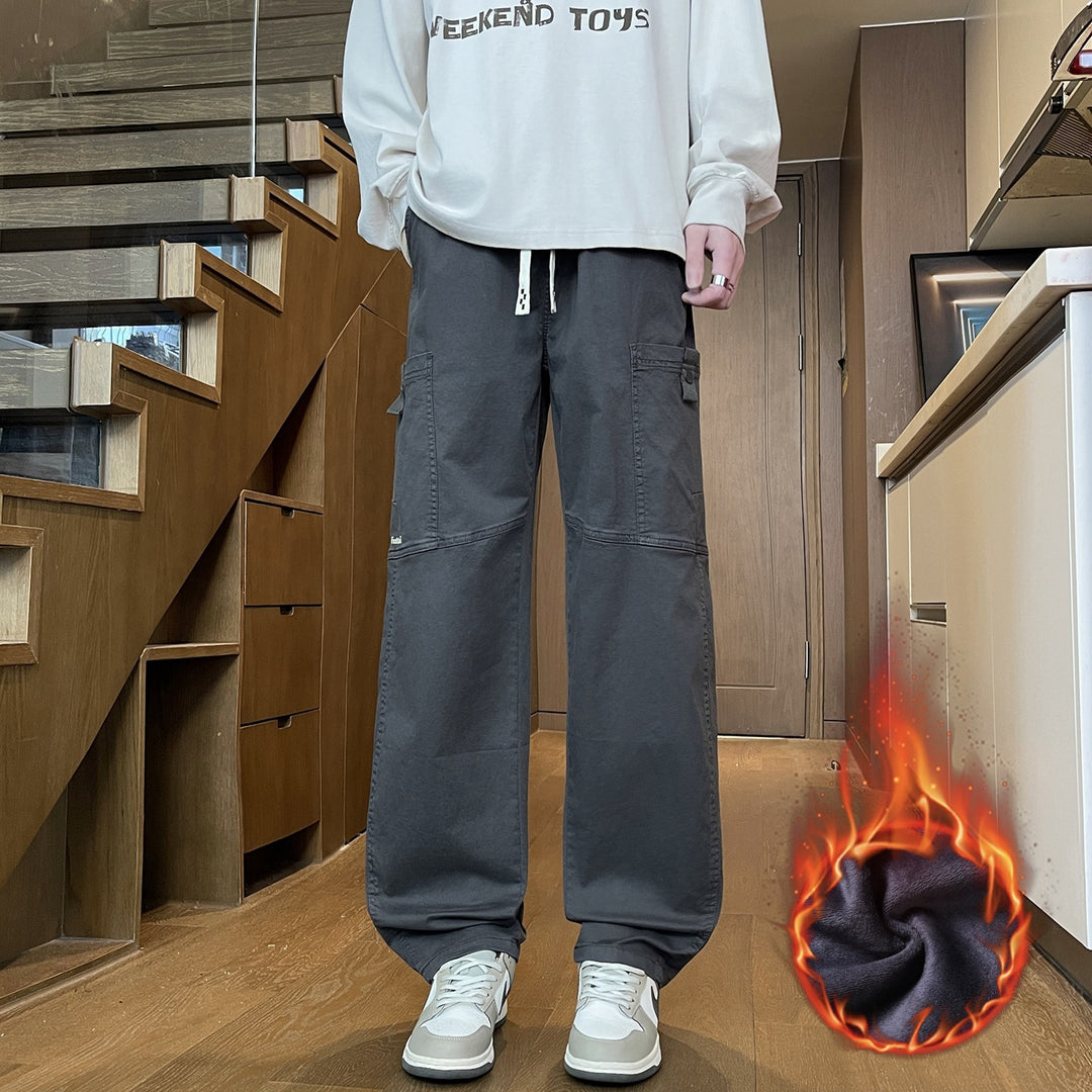 Herren Weite Cargo-Hose mit Thermofutter, Kordelbund & Utility-Taschen Drune