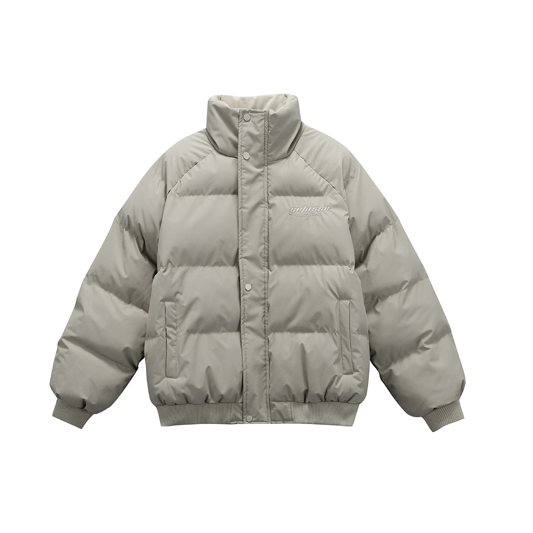 Damen Oversize gesteppte Steppjacke mit hohem Stehkragen und Rippbündchen Drune