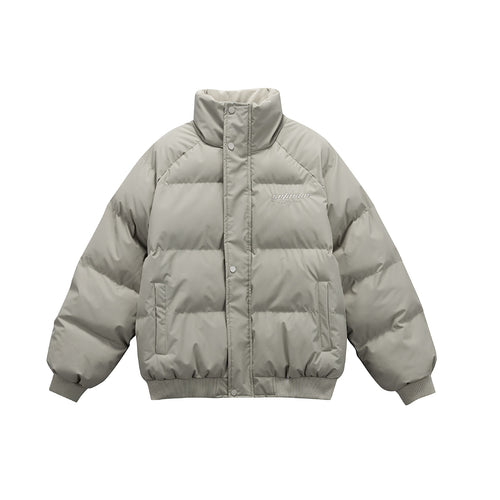 Damen Oversize gesteppte Steppjacke mit hohem Stehkragen und Rippbündchen Drune