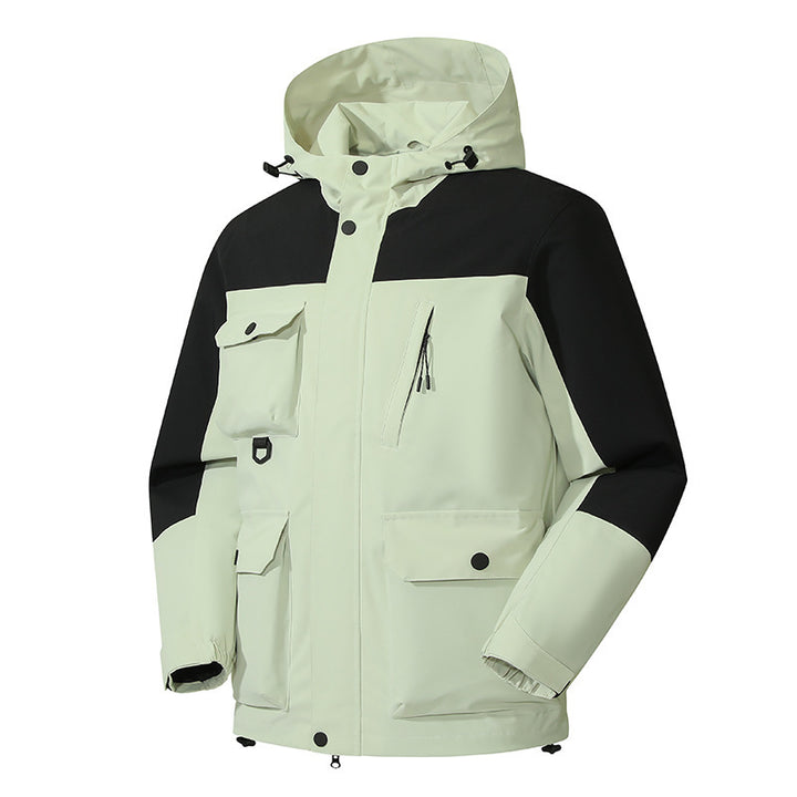 Herren technische Outdoorparka mit Kapuze, wasserabweisender Shell und Mehrfachtaschen Drune