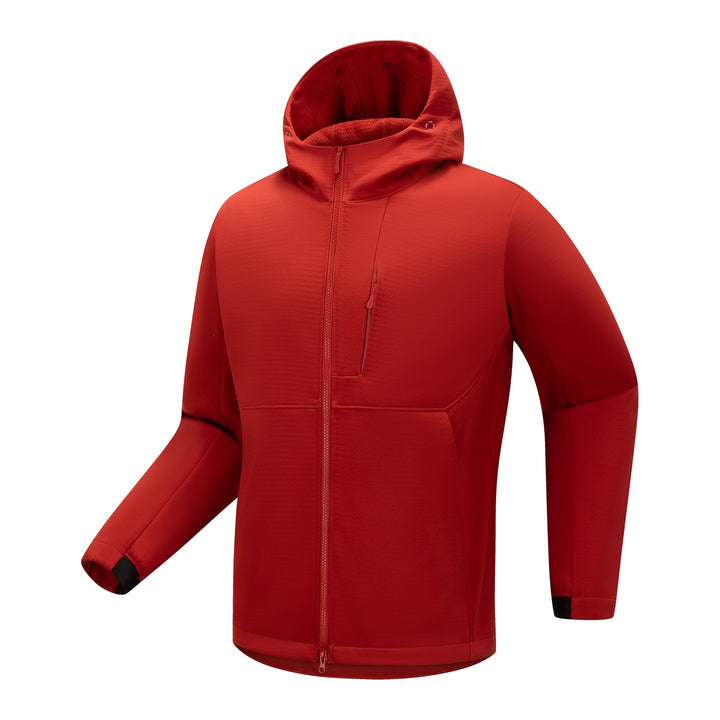 Herren Softshell-Funktionsjacke mit Wattierung, Kapuze & Zwei-Wege-Reißverschluss Drune