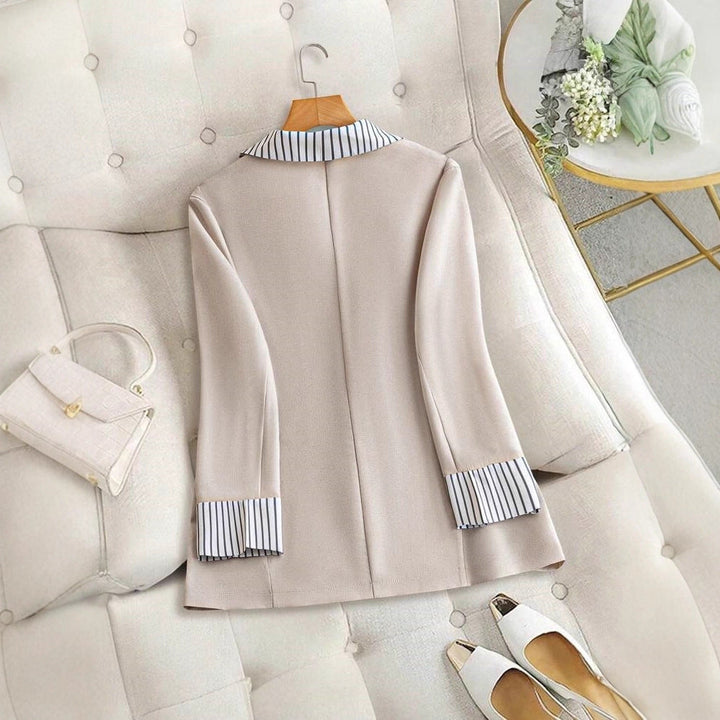 Damen elegante Leinenblazerjacke mit lässigem Schnitt Drune