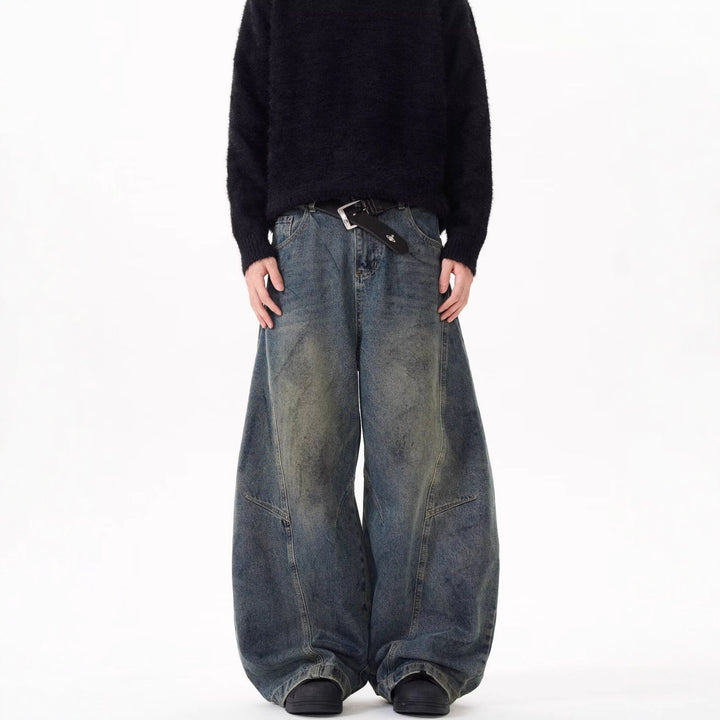 Damen Weitgeschnittene Hochbundjeans Drune