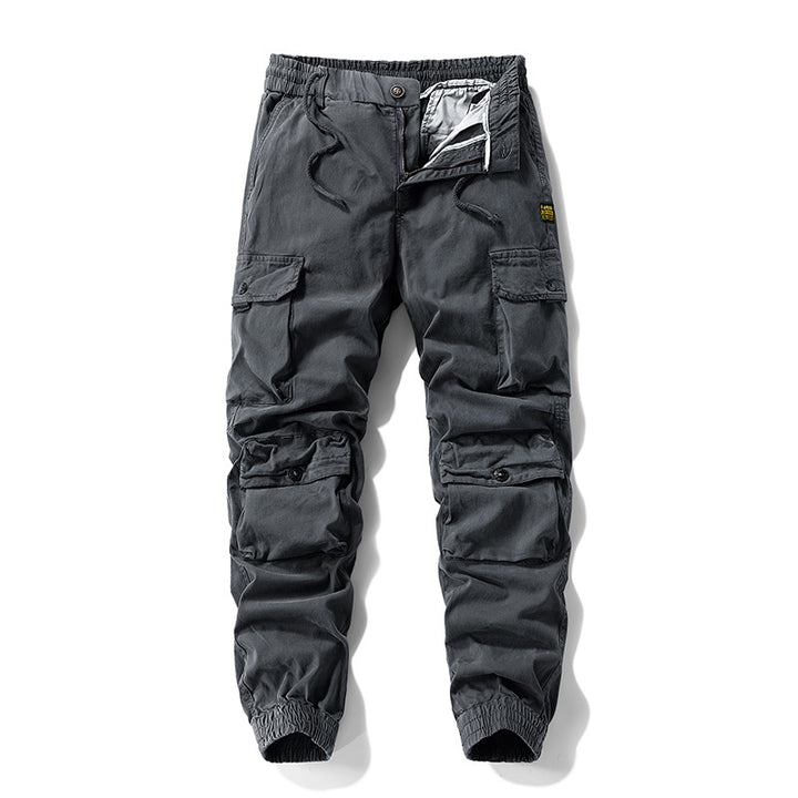Herren Tech-Cargo-Joggerhose mit elastischem Tunnelzugbund, verstärkten Kniepaneelen und Multifunktions‑Taschen Drune