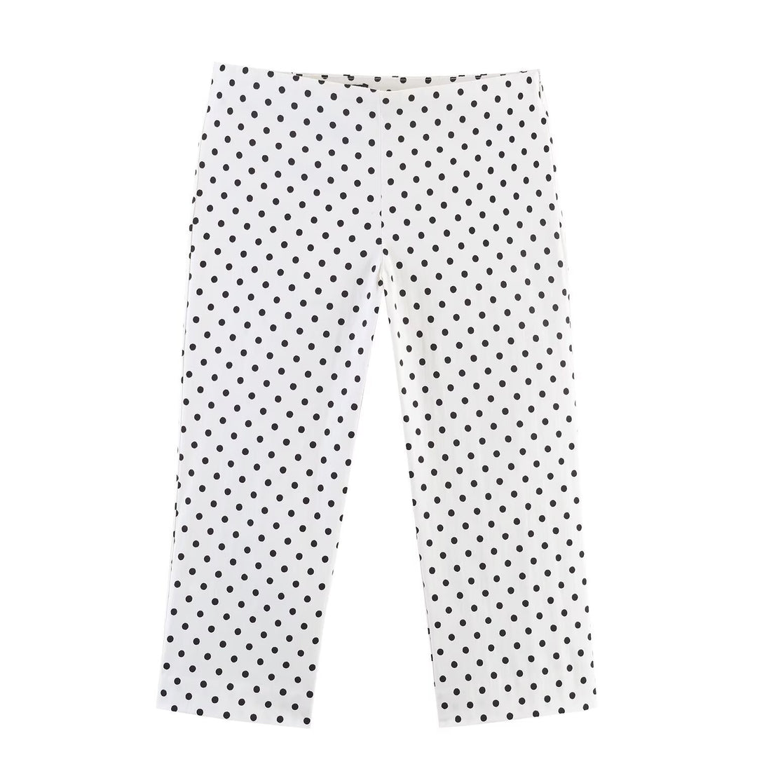 Damen Leggings mit modernem Punktedesign und elastischem Bund Drune