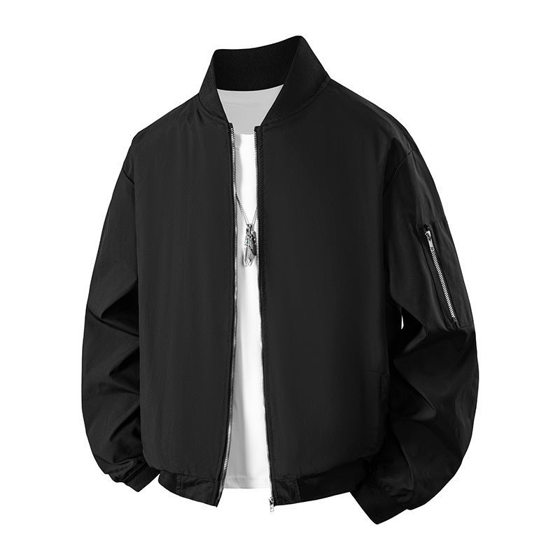 Herren Modische Übergangsjacke mit Reißverschluss Drune