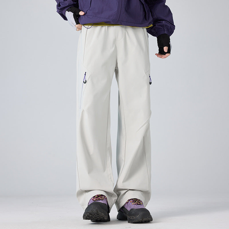 Herren Weite technische Cargo-Hose mit Utility-Taschen und elastischem Bund Drune