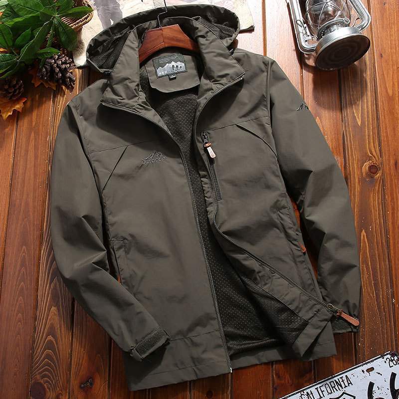 Herren Wasserabweisende Softshelljacke mit Fleece Innenfutter, Kapuze und Brusttasche Drune