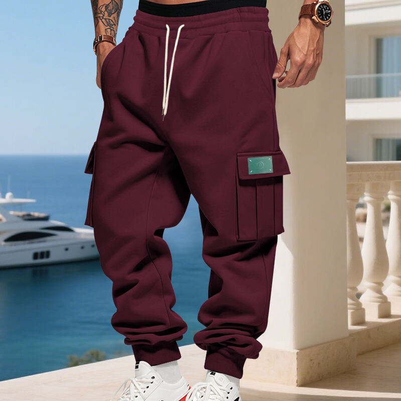Herren nan Cargo Joggerhose mit elastischem Bund und seitlichen Utility-Taschen Drune