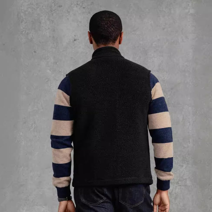 Herren modische Fleecejacke mit strukturiertem Kragen und praktischen Taschen Drune