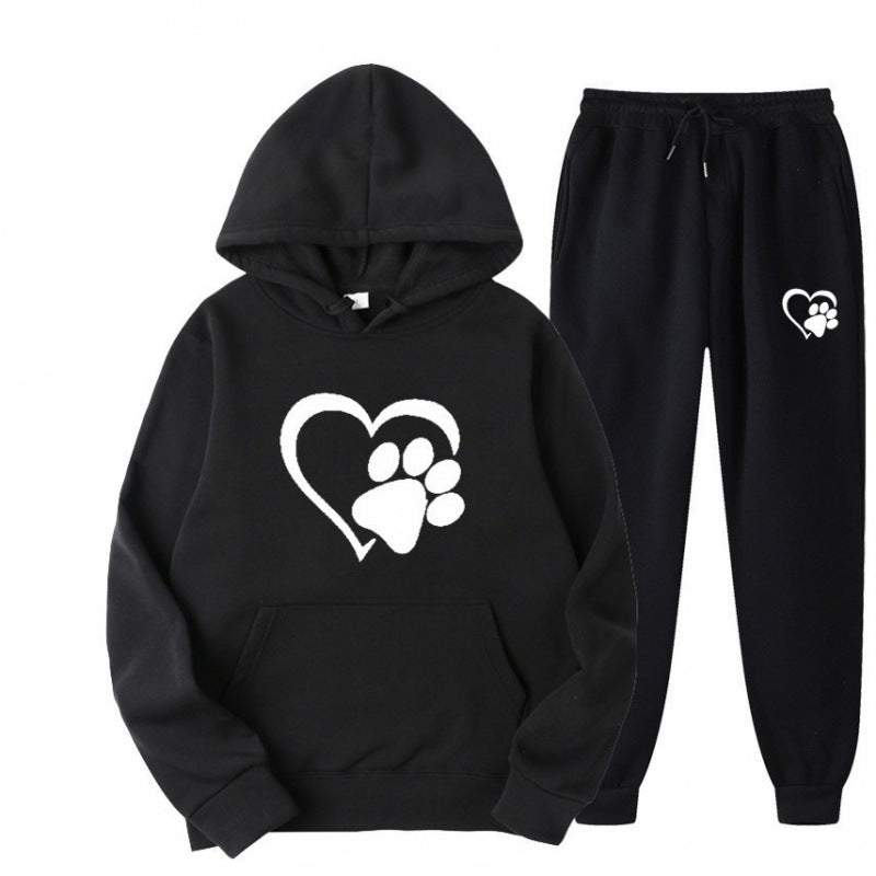 Damen Kuscheliger Hoodie und Jogginghose Set Drune