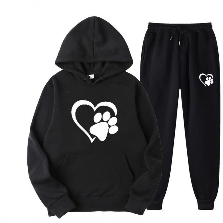 Damen Kuscheliger Hoodie und Jogginghose Set Drune