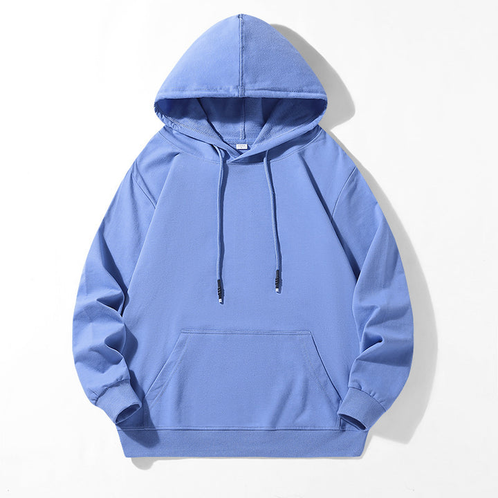 Unisex Oversize Kapuzenpullover aus schwerem Baumwollfleece mit Kängurutasche und verstellbarem Tunnelzug Drune