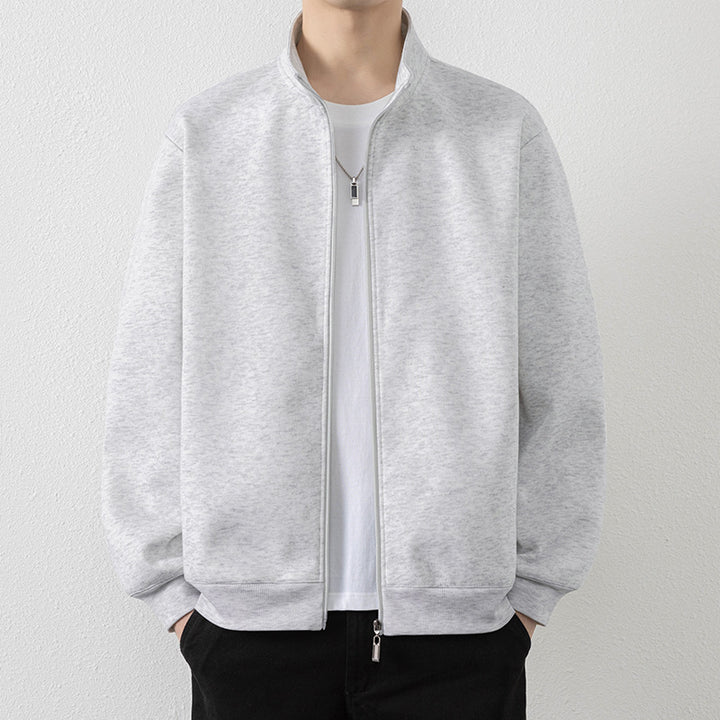 Herren Minimalistische Zip‑Blousonjacke aus technischem Stretchmaterial mit Stehkragen Drune