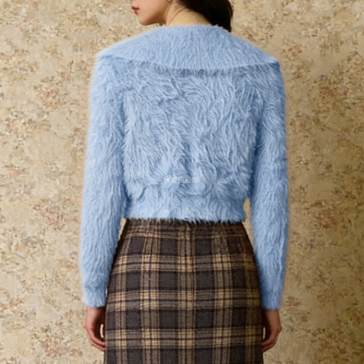 Damen Flauschige Kurzjacke Drune