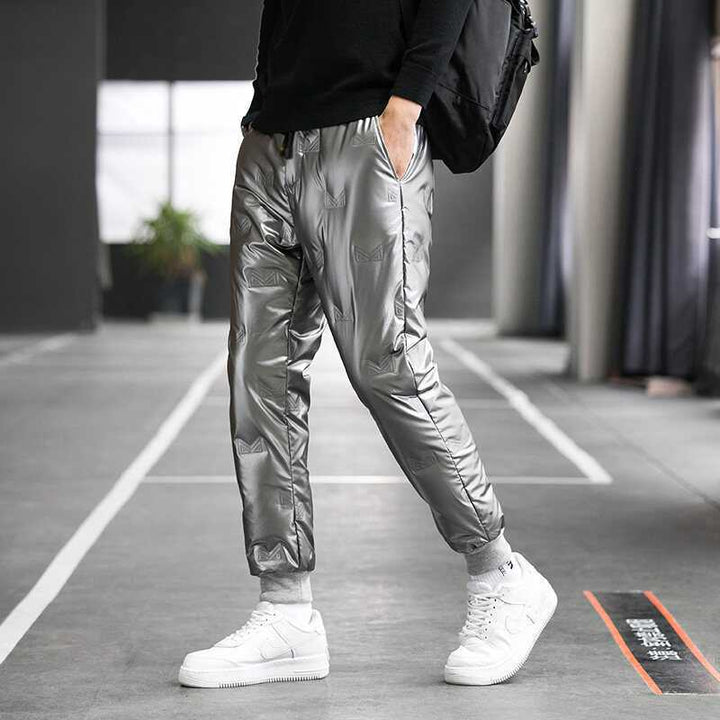 Herren Isolierte Nylon-Jogginghose mit gesteppter Thermofütterung, Tunnelzug & elastischen Bündchen Drune
