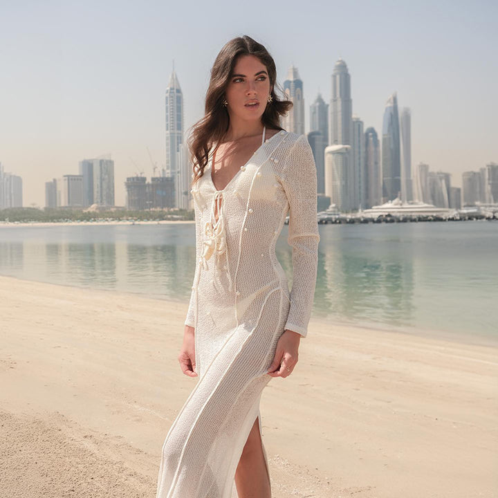 Damen luftiger und eleganter Strandüberwurf Drune