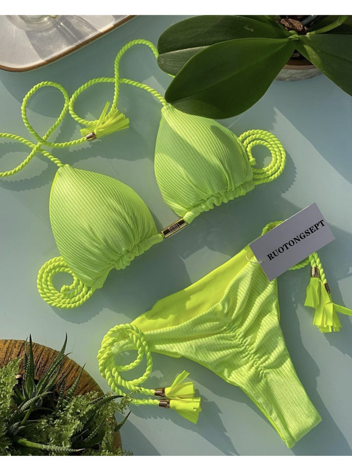 Damen Bikini-Set mit verstellbaren Riemen und raffiniertem Design Drune