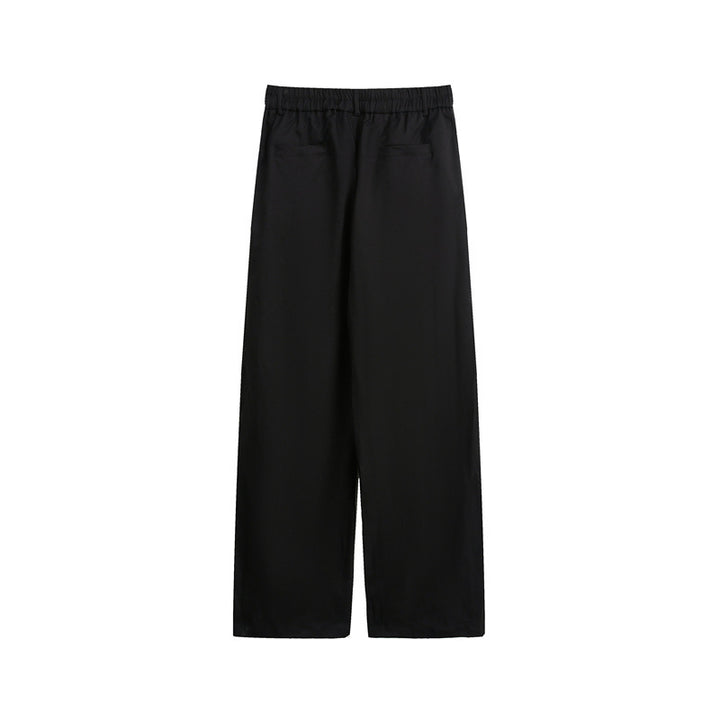 Damen Lockerweite Palazzo‑Hose mit elastischem Bund, Bundfalten und geradem Bein Drune