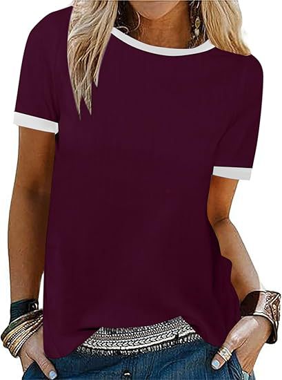 Damen T-Shirt mit kontrastierenden Ärmeln Drune