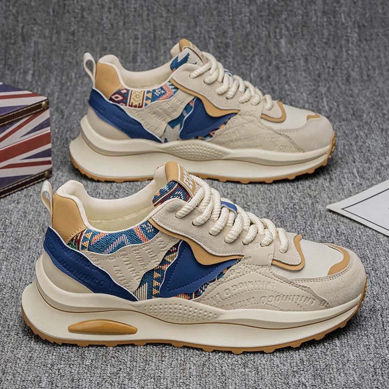 Damen Sportliche Sneakers mit geometrischem Obermaterial und dämpfender Profilsohle Drune