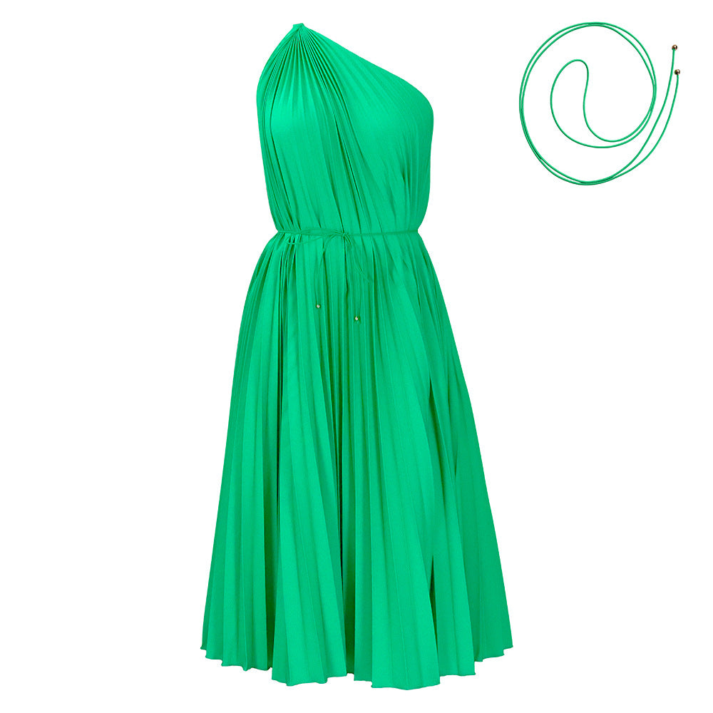 Damen Wickelkleid mit asymmetrischem Schnitt und eleganter Faltenlegung Drune