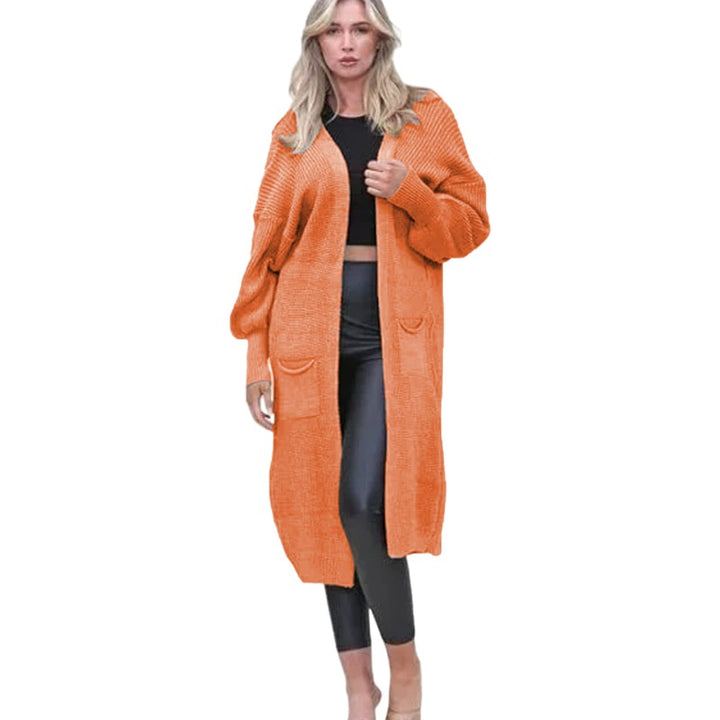 Damen Grobstrick-Cardigan mit offenen Taschen und lässigem Design Drune