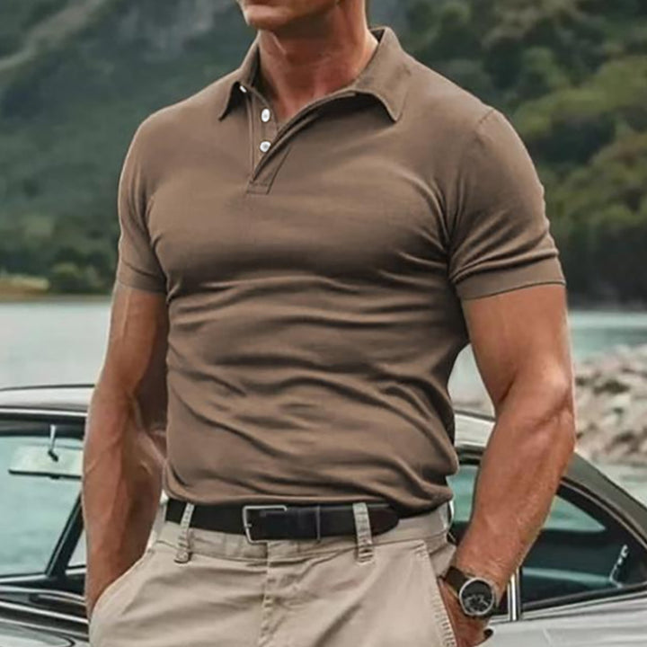 Herren Poloshirt mit klassischem Baumwollmix und modischen Details Drune