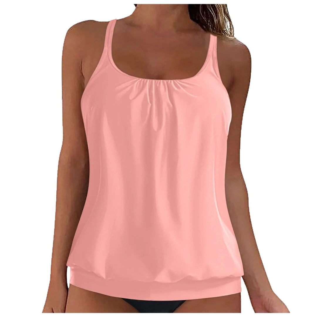 Damen lässiges Top mit gerafftem Saum Drune