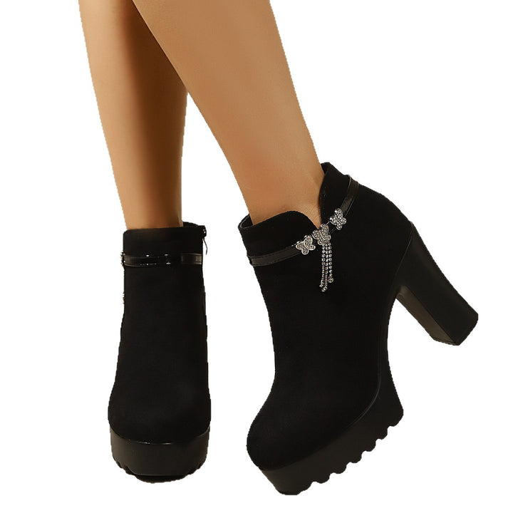 Damen Elegante und glamouröse Stiefeletten mit Glitzer-Detail Drune