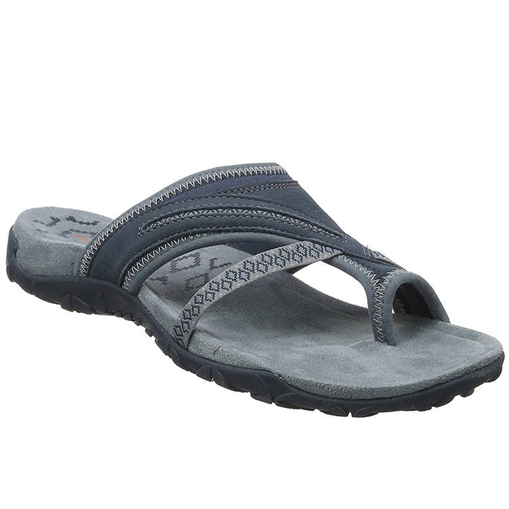 Damen Strand-Sandalen mit ergonomischer Fußbett-Technologie und rutschfester Sohle Drune