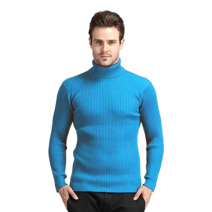 Herren Rollkragenpullover aus hochwertigem Strickmaterial mit Rippstruktur Drune